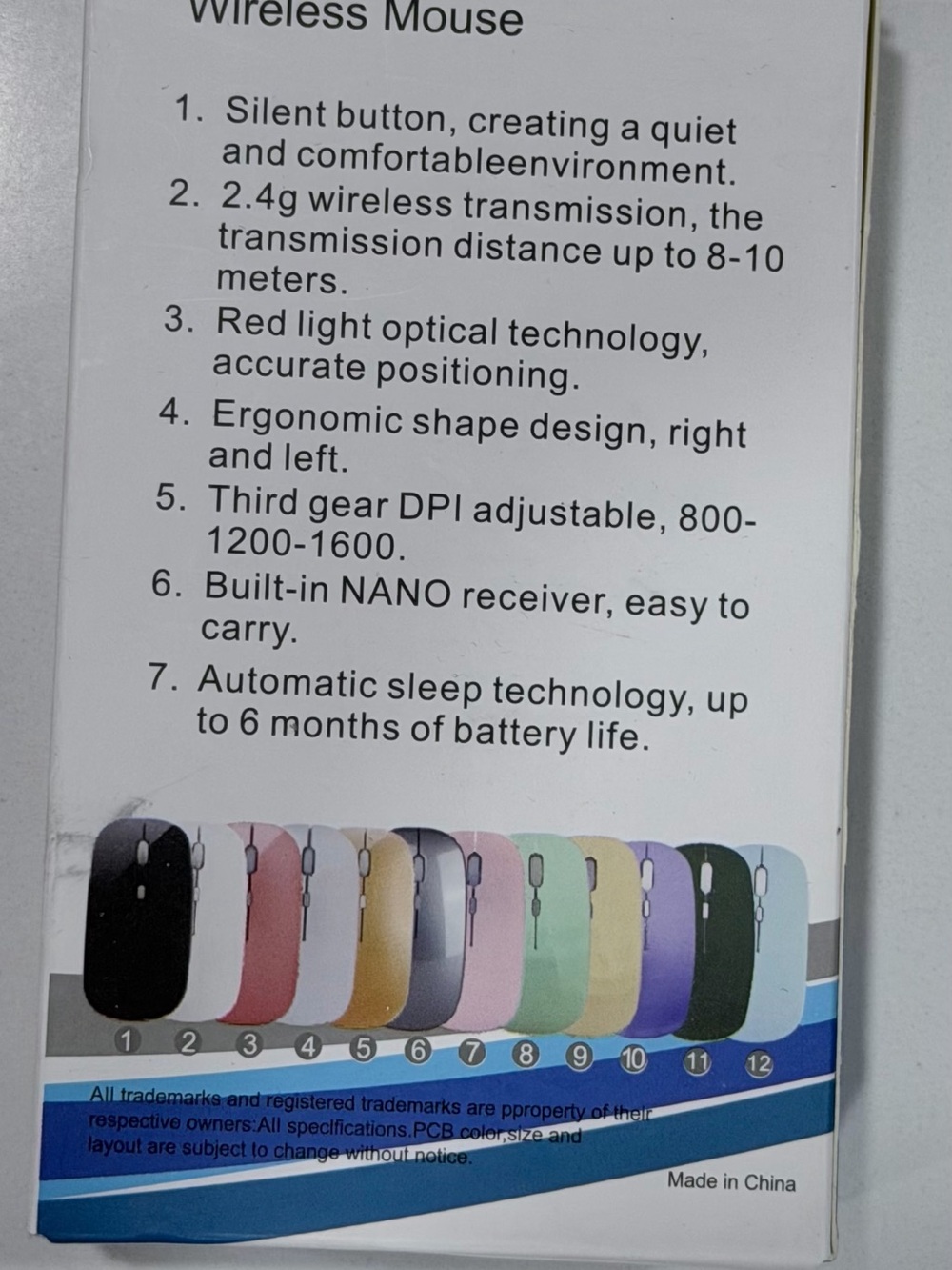 Wireless Slim LED Mouse - Blue - Picture 2 of 2